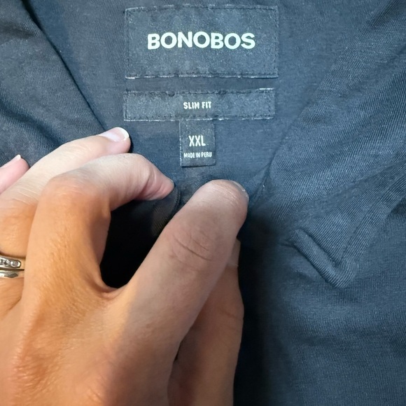 Bonobos Slim Fit 100% Pima Cotton Button-Down Shirt Black – Men’s XXL extra soft - Picture 4 of 4